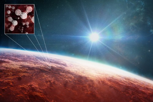 Clearer picture of WASP-39b's atmosphere, with its star shining brightly in the background